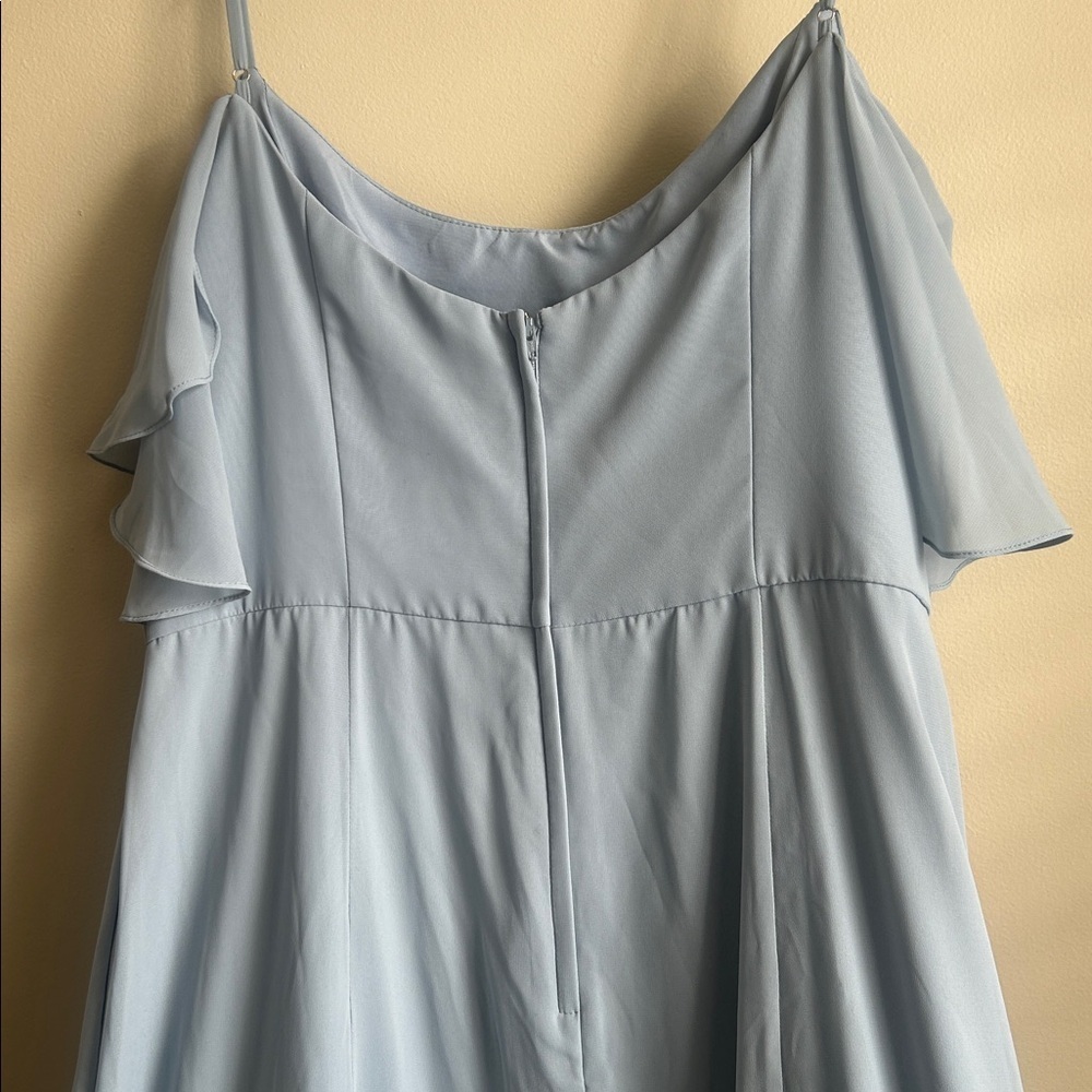 CELEBRATE DB STUDIO Cold-Shoulder Long Chiffon Dress STYLE# F20365 size 14 NWT - Picture 8 of 9